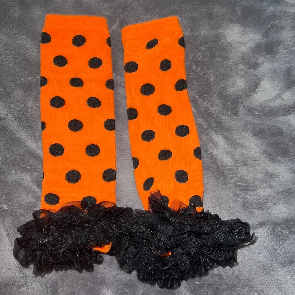 Girls Halloween leg warmers